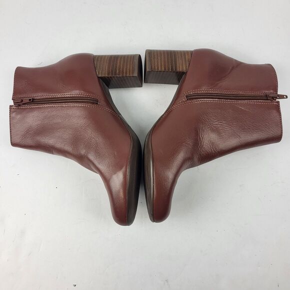 Marc Joseph New York Charles St Leather Ankle Bootie Reddish Brown 7.5 - Picture 9 of 11